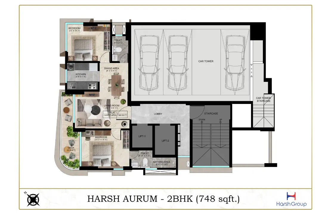 Harsh Aurum 20 2 BHK