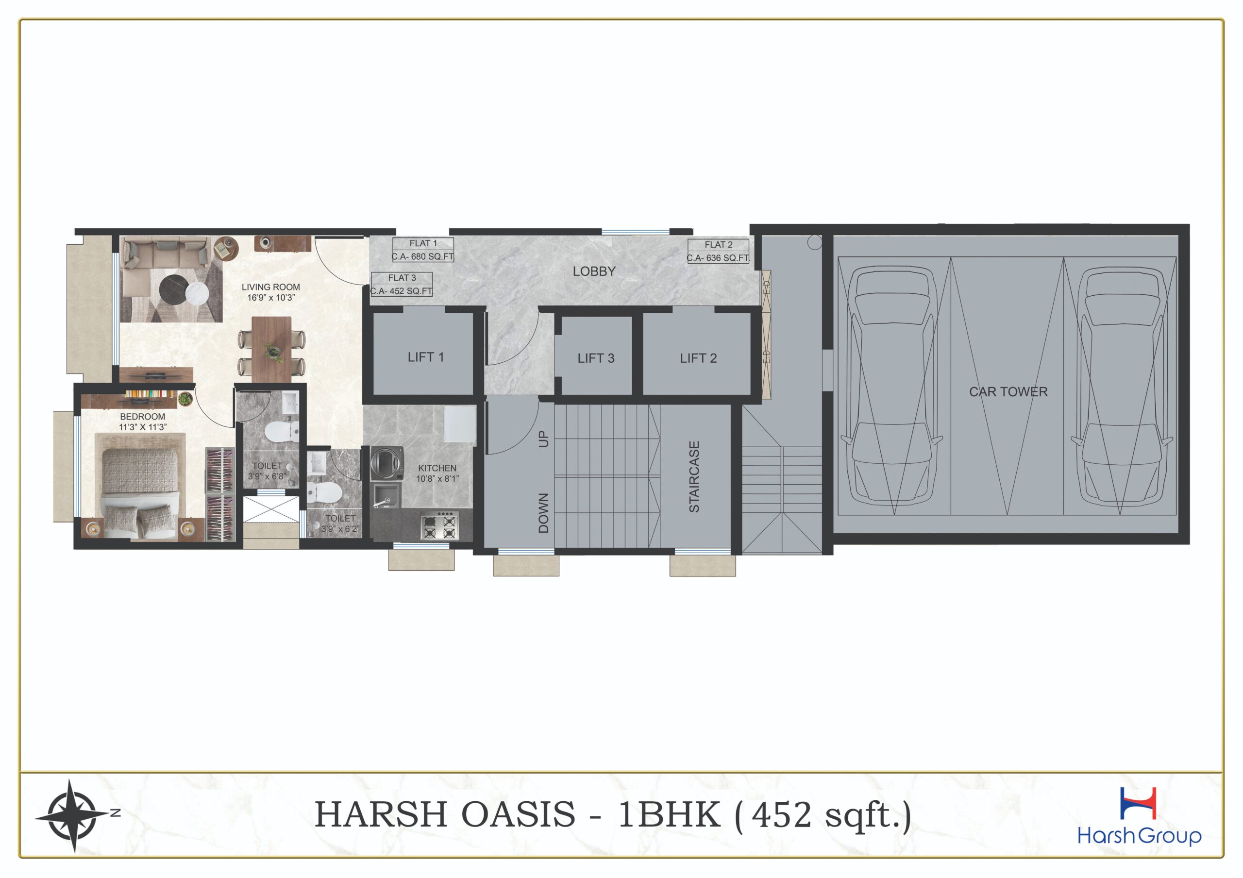 Harsh Oasis 24 1 BHK
