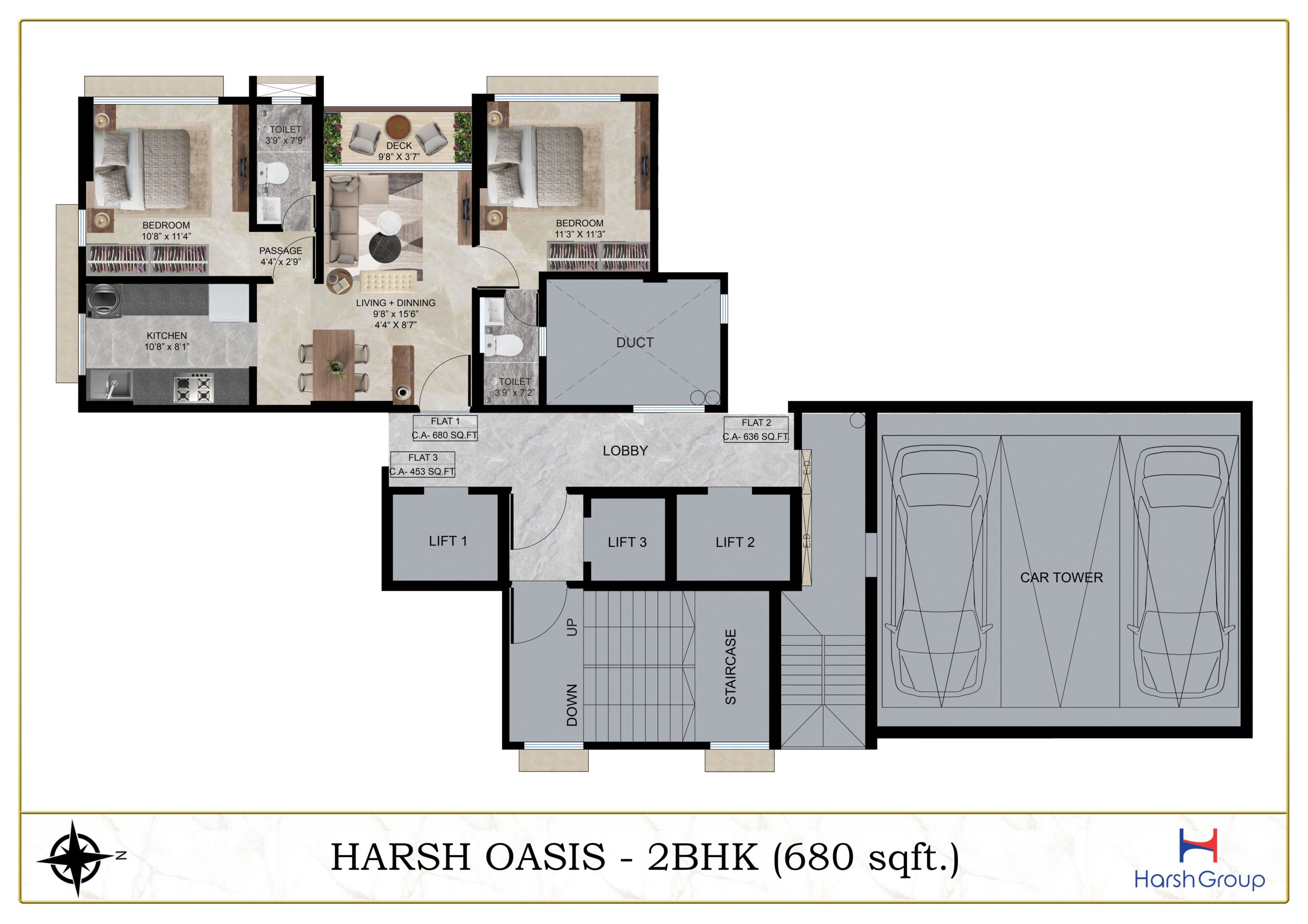 Harsh Oasis 26 2 BHK